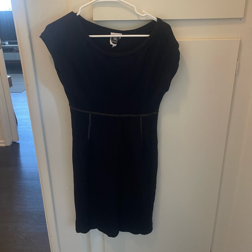 Black soft t-shirt style dress